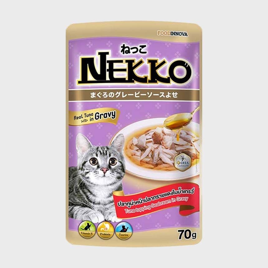 NEKKO 캣 참치&amp;도미 그레이비 파우치 70g