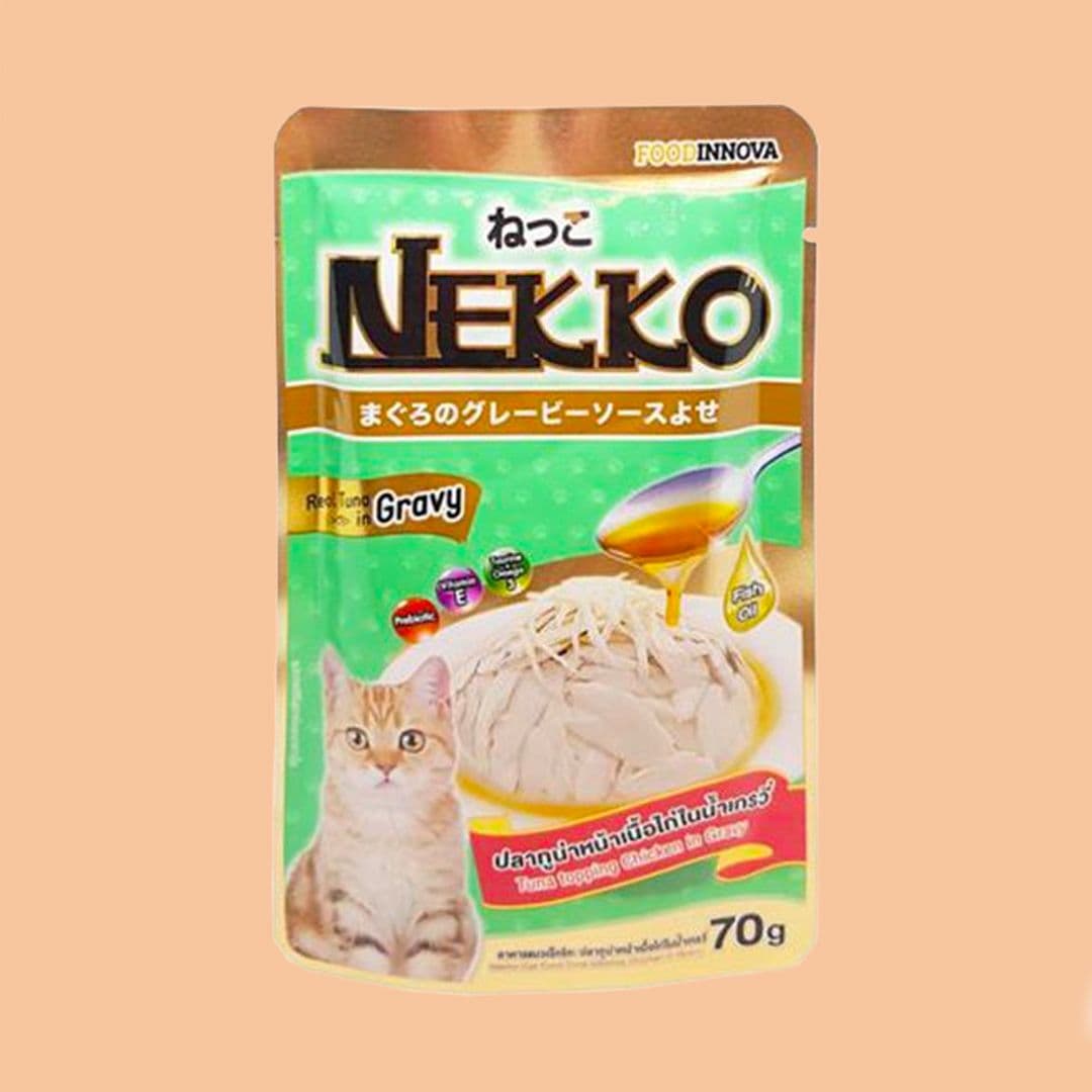 NEKKO 캣 참치&amp;닭고기 그레이비 파우치 70g