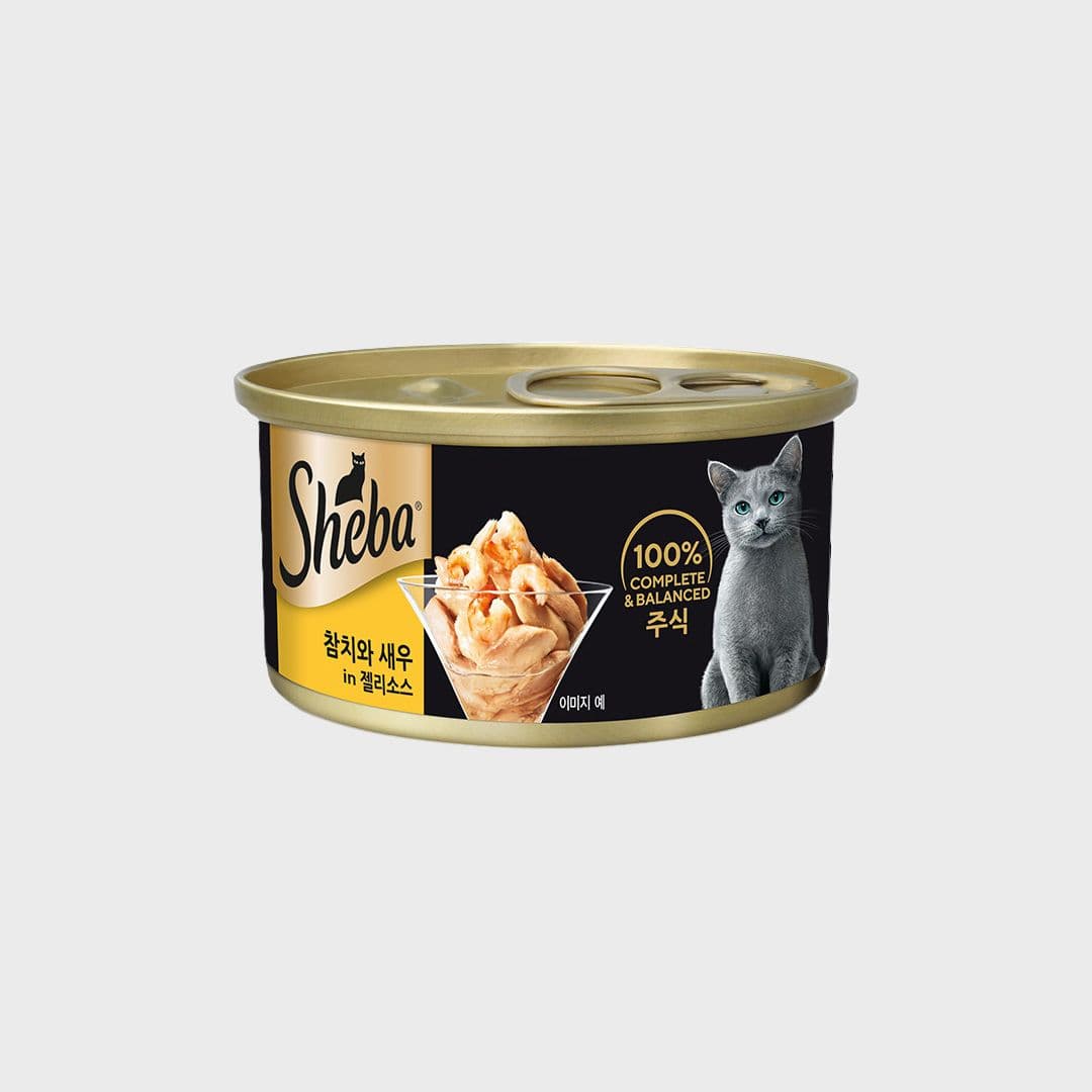 쉬바 캣 디럭스 참치&amp;통새우 캔 85g