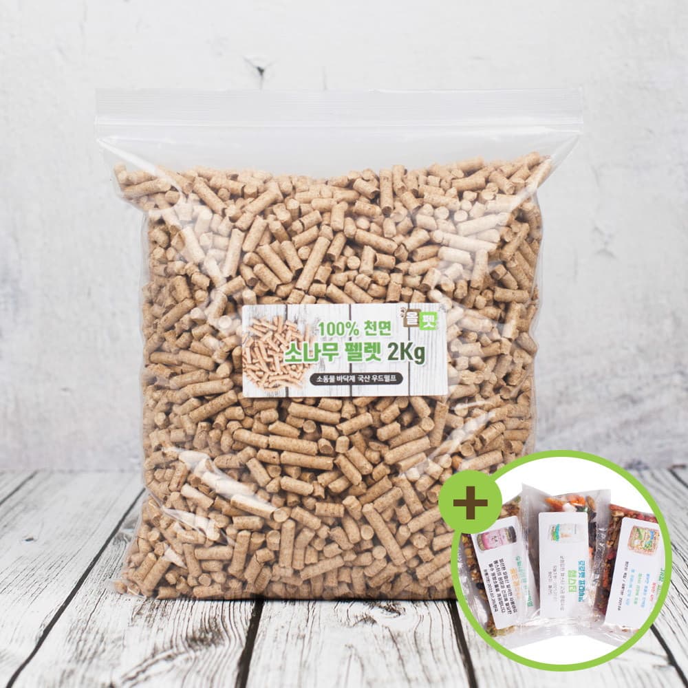 올펫몰 스위트버디 헬씨베딩 소나무펠렛 2kg 우드펠렛 소동물