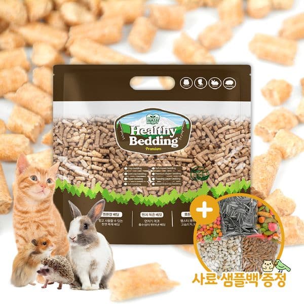 [올펫몰] 스위트버디 헬씨베딩 소나무펠렛 2kg 우드펠렛 소동물