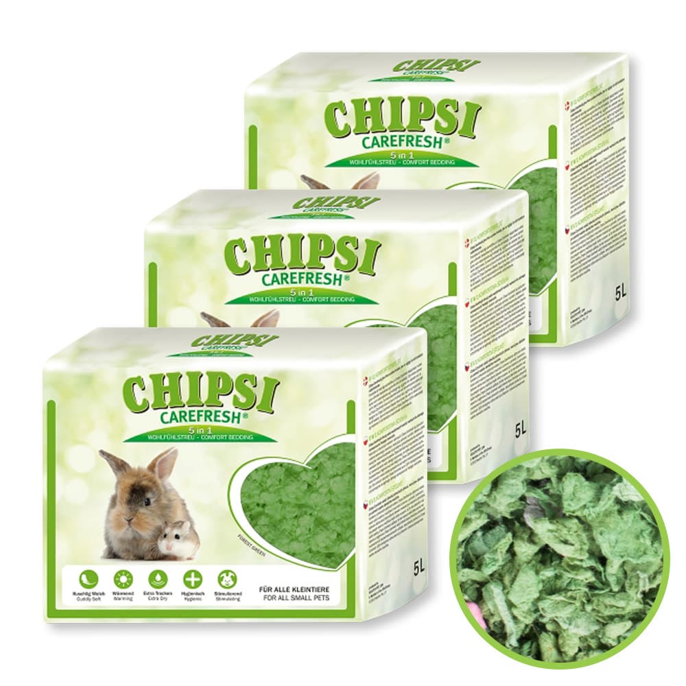 올펫몰 대용량 천연 종이베딩 칩시 케어프레쉬 그린 5L x 3