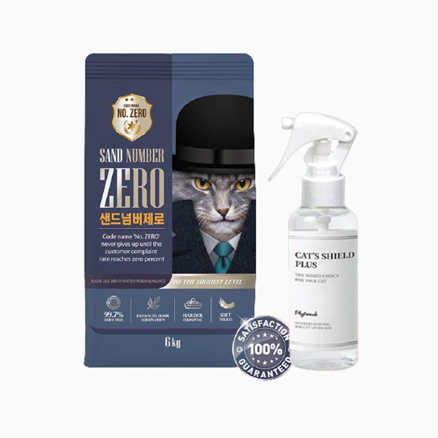 [무료배송] 샌드넘버제로 6kg + 캣츠쉴드 플러스 100ml