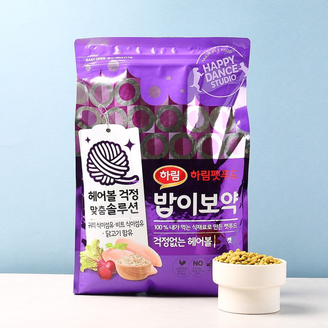 [사료샘플] 밥이보약 캣 걱정없는 헤어볼 50g