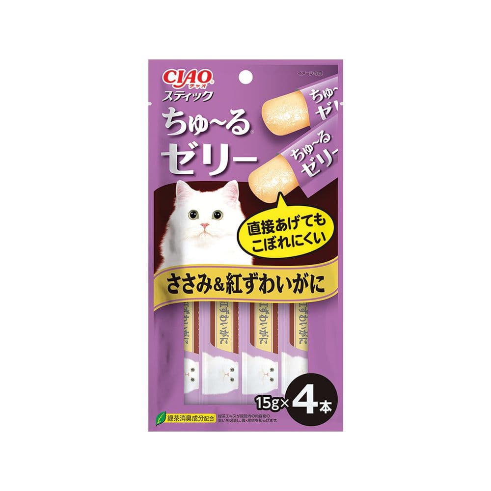 이나바 캣 챠오 츄르 스틱  닭가슴살&amp;게 15g*4p