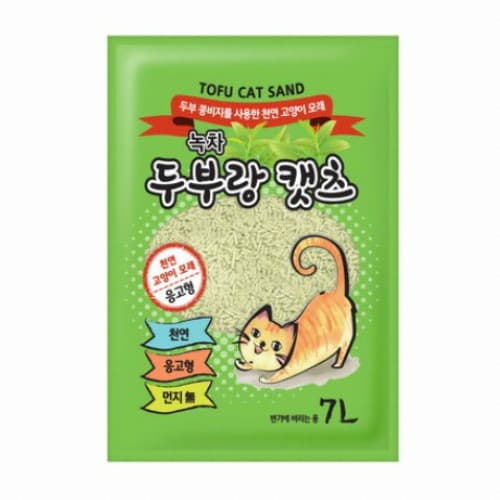 두부랑캣츠 고양이 모래 두부랑캣츠 이코노미 녹차 7Lx6개 2.6kg 압축형 리뉴얼
