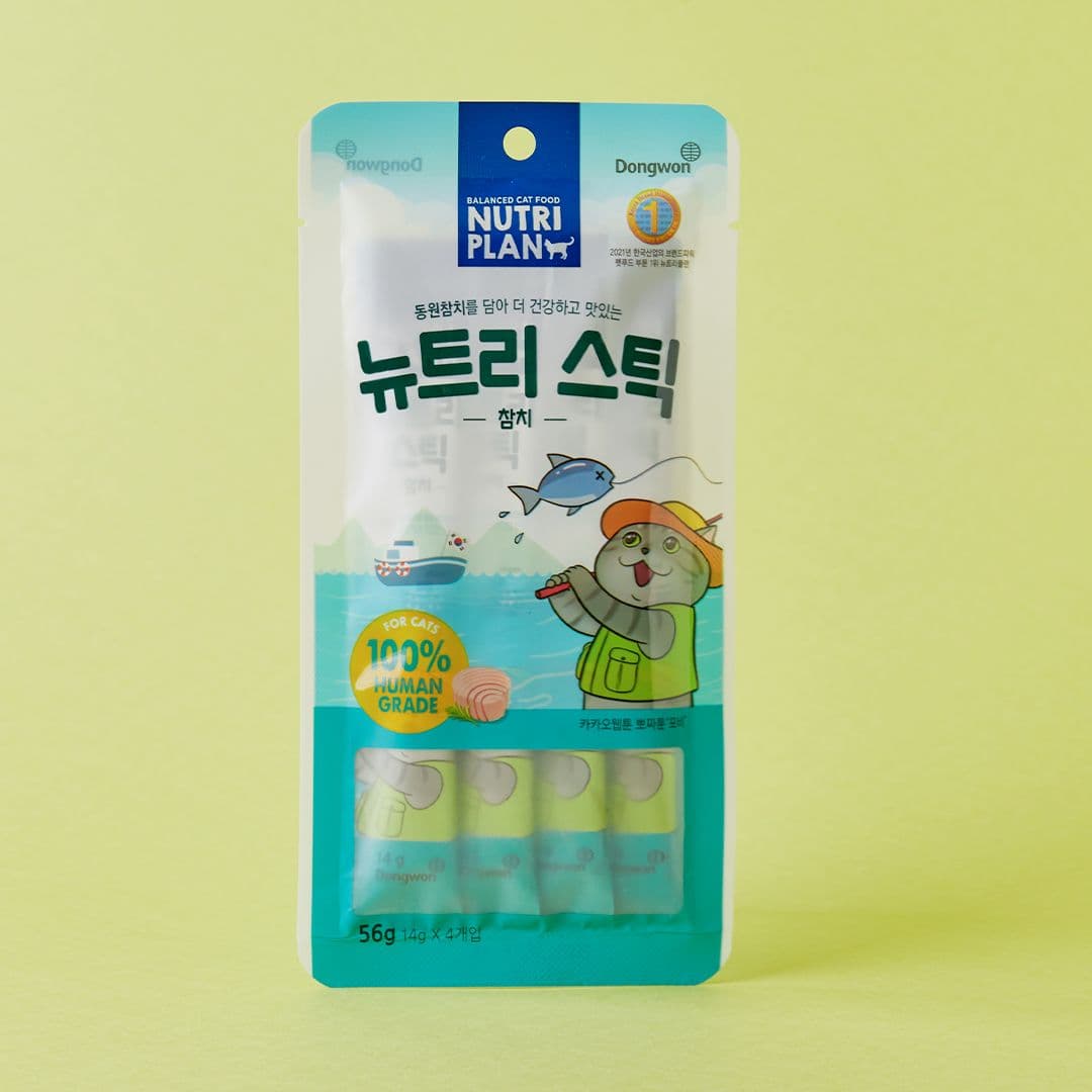 뉴트리플랜 캣 뉴트리스틱 참치 14g*4p