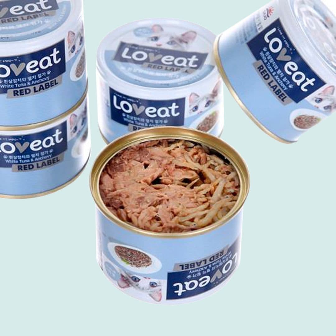 사조 캣 러브잇 레드라벨 흰살참치&amp;멸치 캔 160g