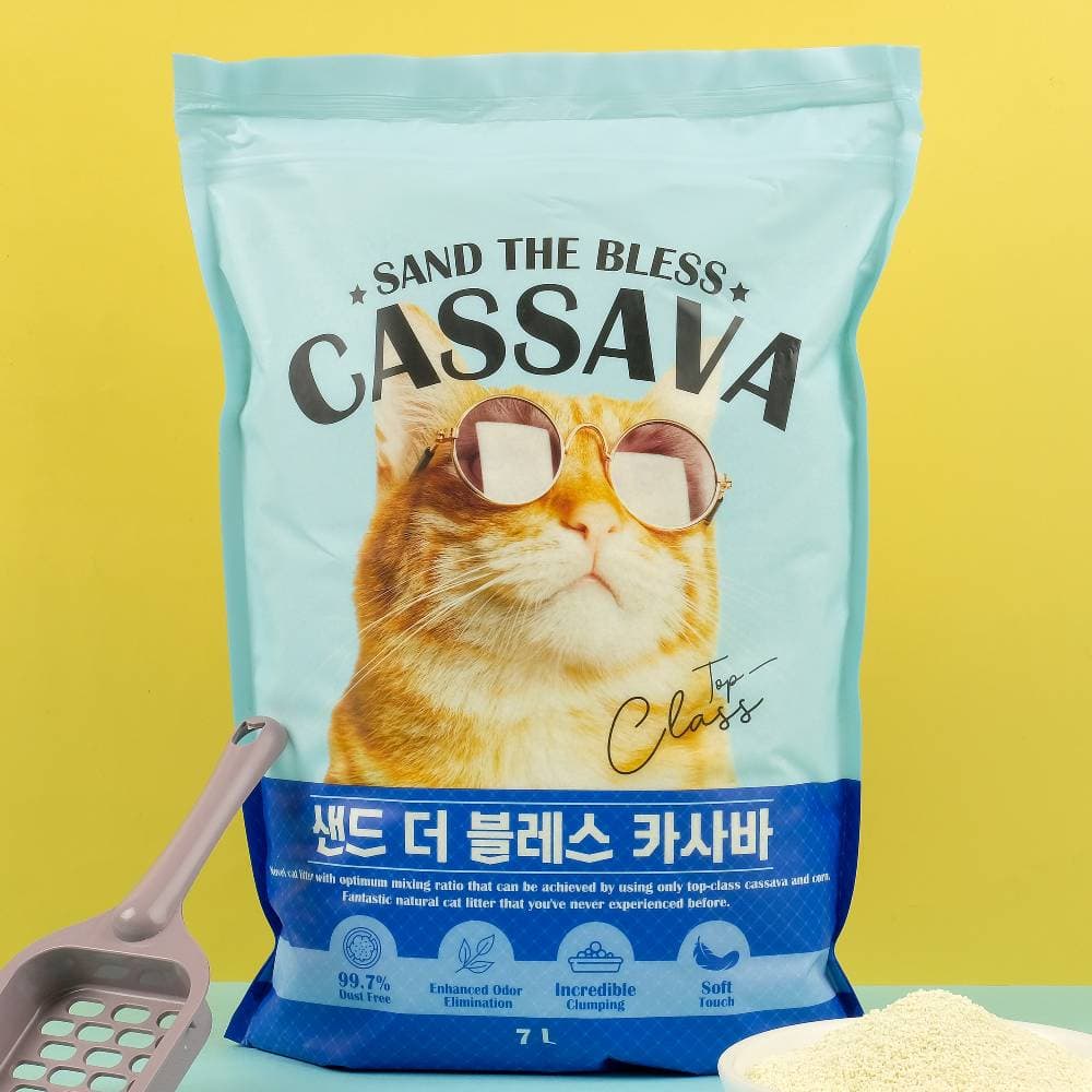 샌드더블레스 레옹펫 고양이모래 샌드더블레스 카사바 3봉 21L