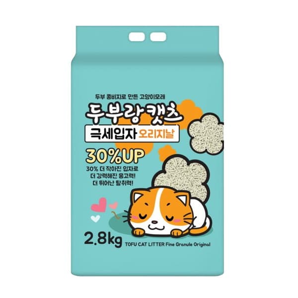 도그씨 두부랑캣츠 극세입자 7L/고양이모래 응고 탈취 30%UP
