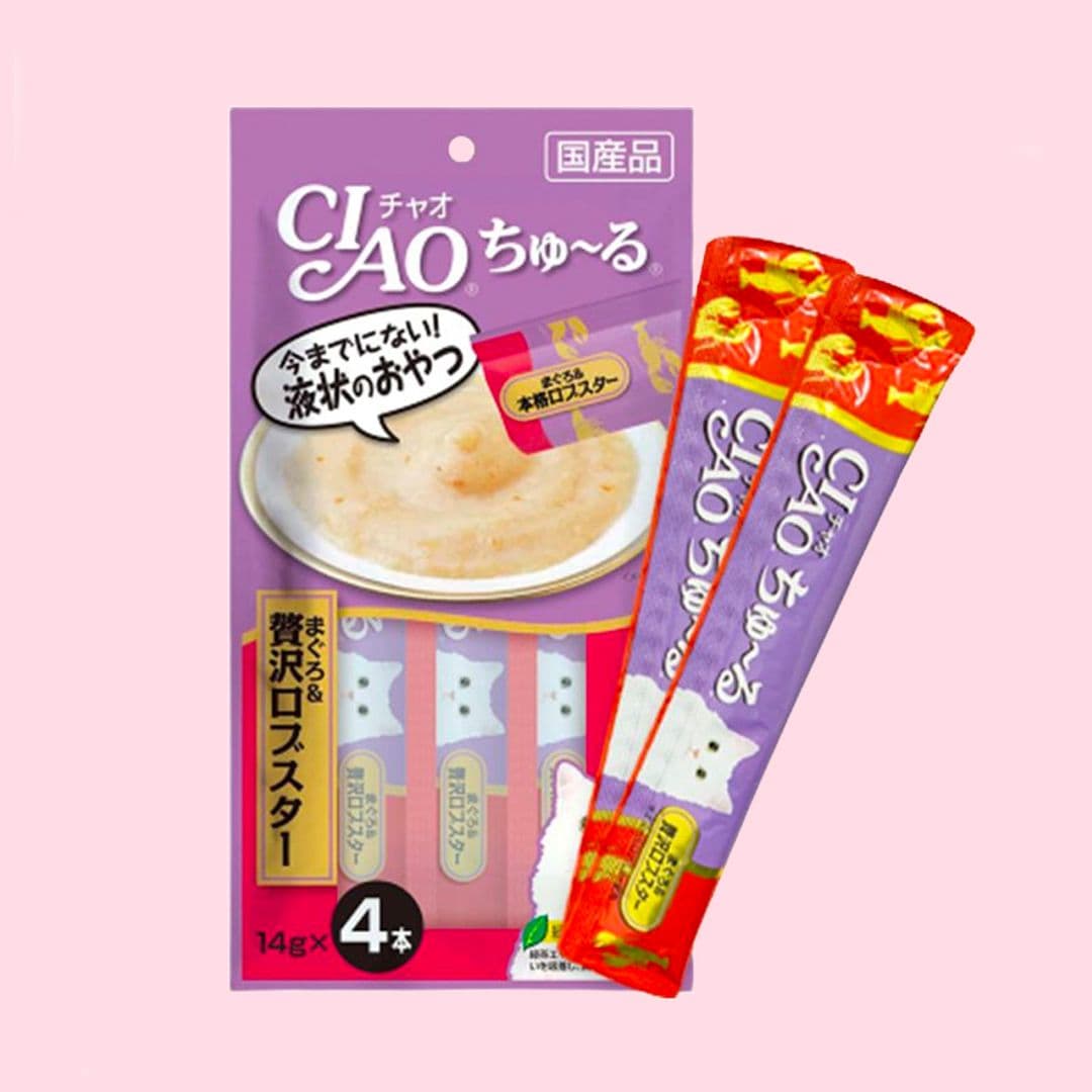 이나바 캣 챠오 츄르 참치&amp;랍스터 14g*4p