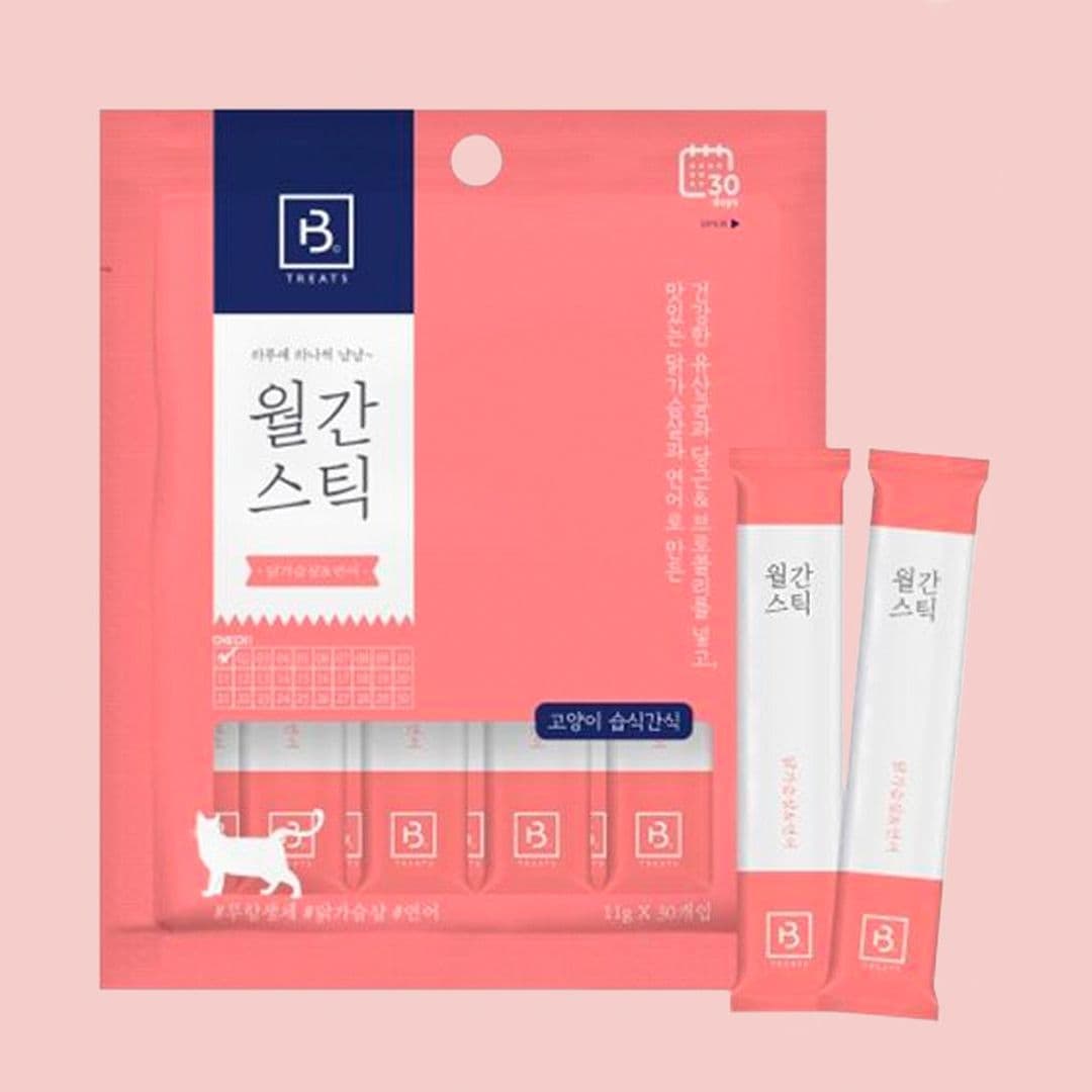 브리더랩 캣 월간스틱 닭가슴살&amp;연어 11g*30p