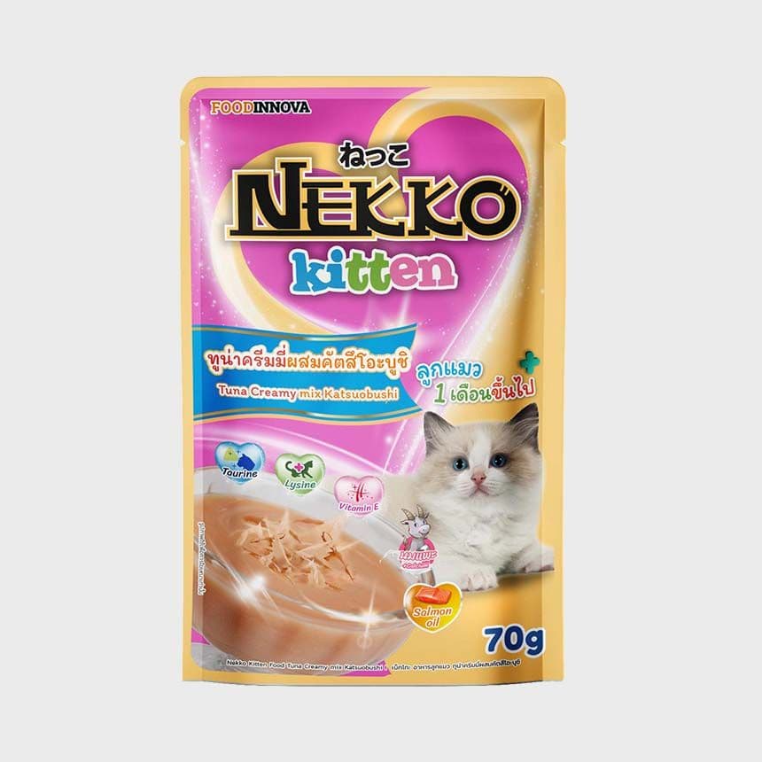 NEKKO 캣 키튼 참치&amp;가스오부시 크리미 70g