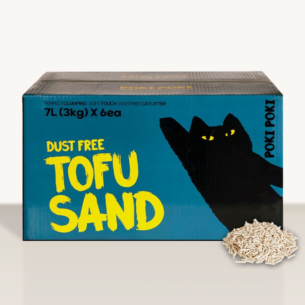 퍼키퍼키 고양이 두부모래 가는입자 7L 3kg X 6개
