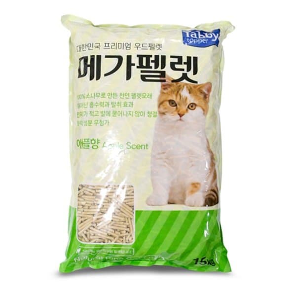 테비토퍼 메가펠렛 우드펠렛 15kg 애플향 고양이모래