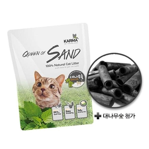 [로그158] 샌드 고양이 두부 모래 숯 7L 6P 탈취 화장실 변기
