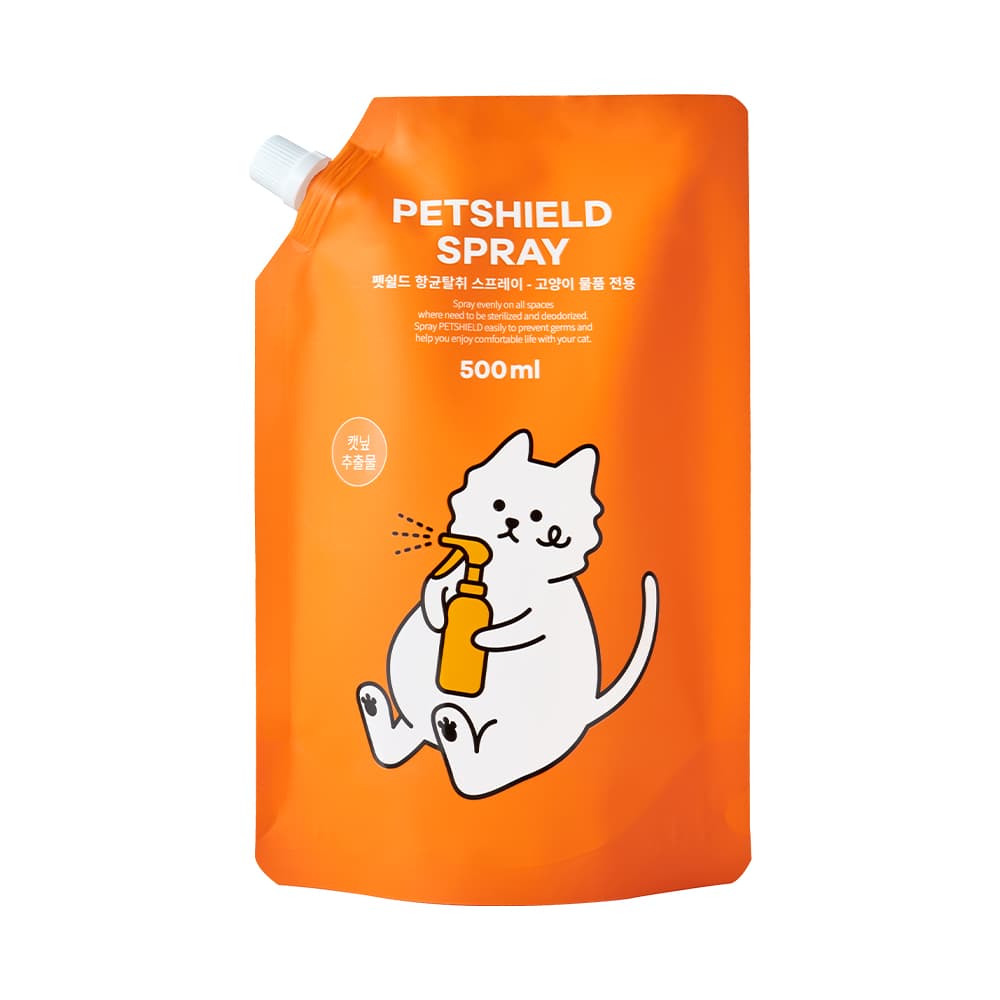[무료배송] 펫쉴드 캣 향균탈취 스프레이 리필 500ml