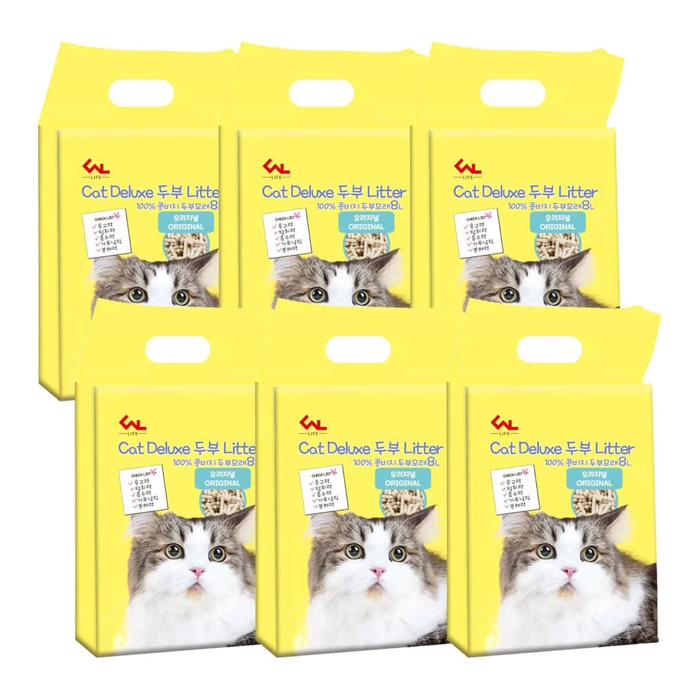 씨엔앨라이프 먼지없는 고양이 두부모래 8L 3kg x 6개 모음