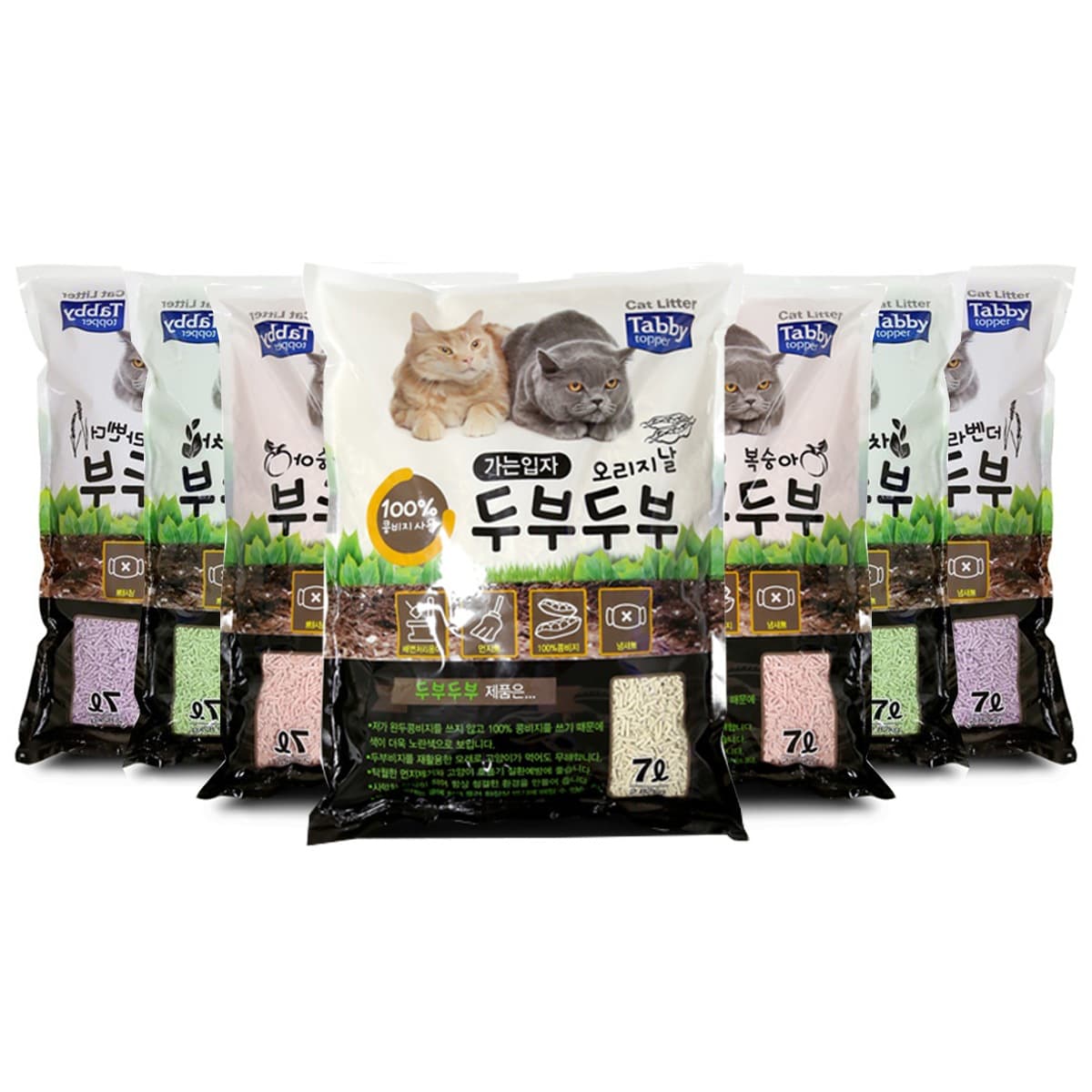 모넬로 두부두부 고양이 모래 7L x 6개 고양이용품 두부모래 TT23111
