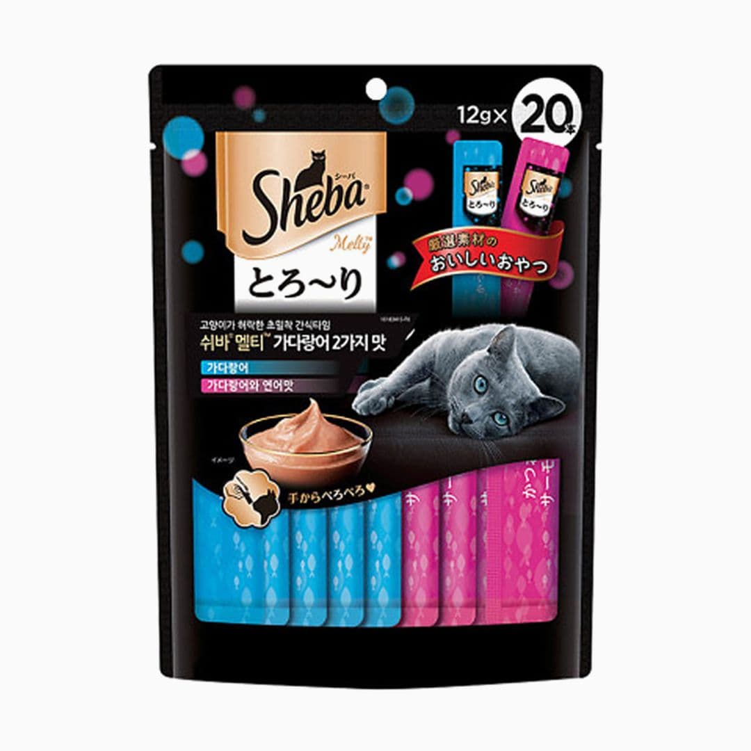쉬바 캣 멜티 가다랑어&amp;연어 12g*20p