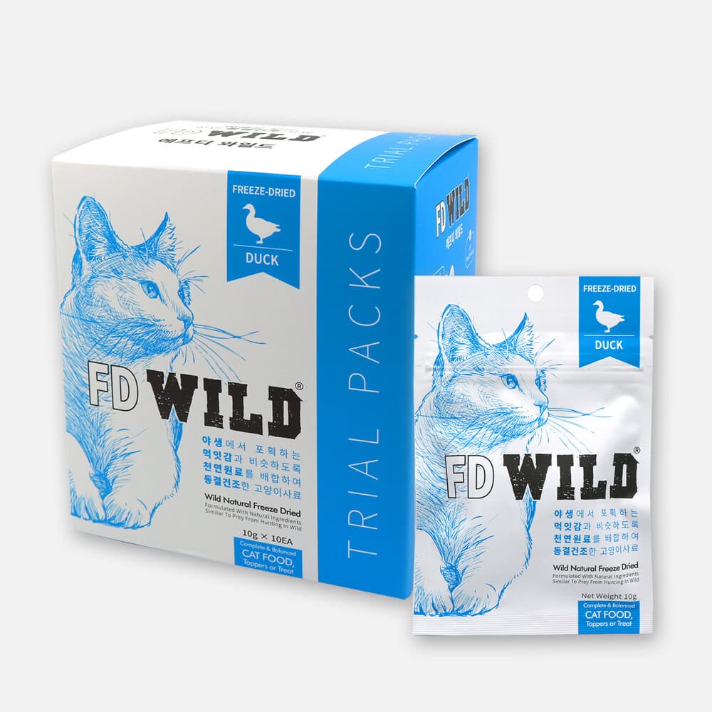 에프디와일드 고양이 동결건조 사료 오리 트라이얼팩 1BOX (10EA)