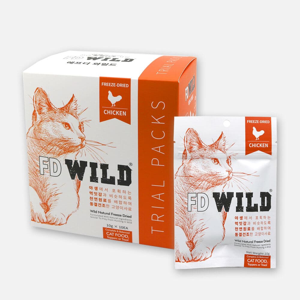 에프디와일드 고양이 동결건조 사료 치킨 트라이얼팩 1BOX (10EA)