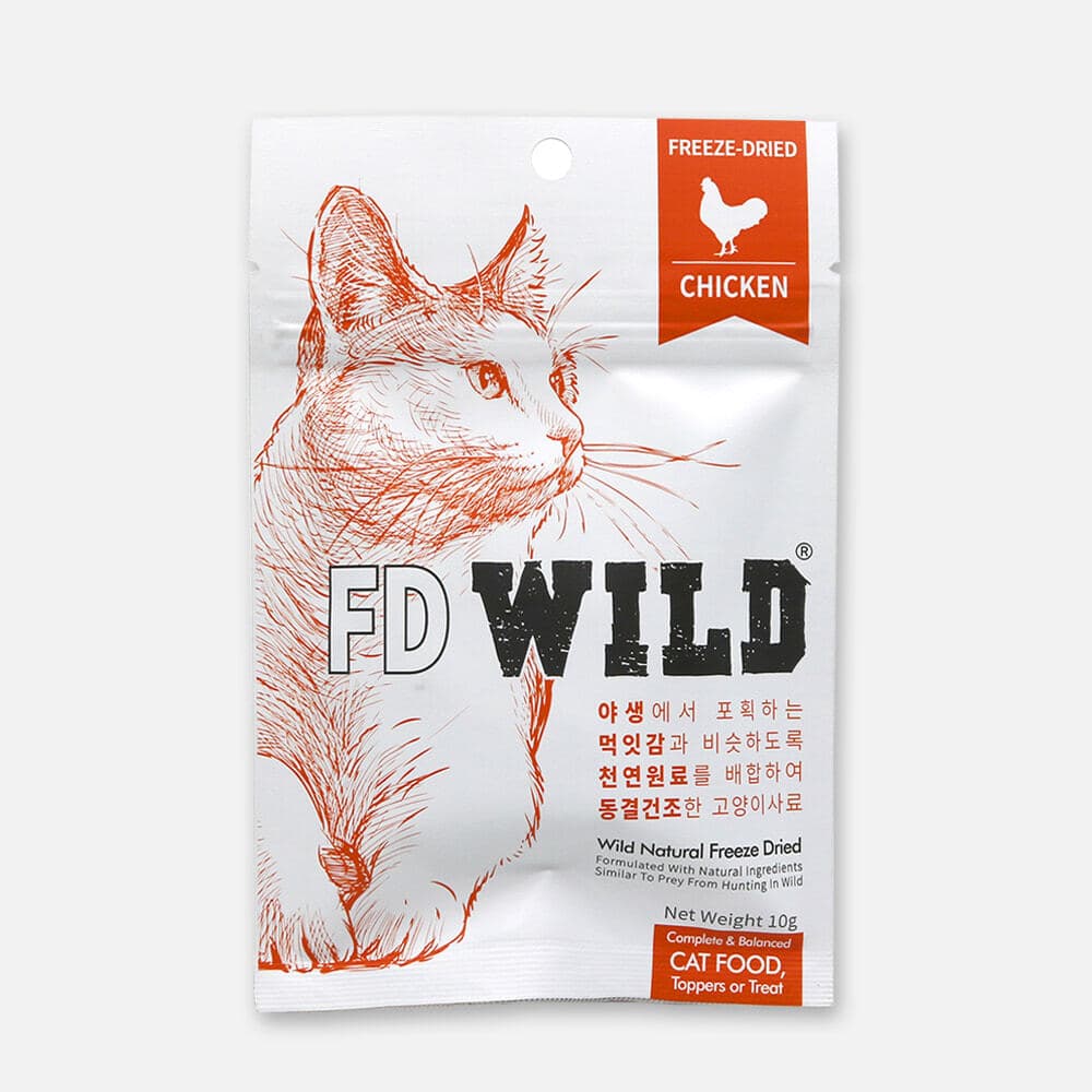 에프디와일드 고양이 동결건조 사료 치킨 (10g)
