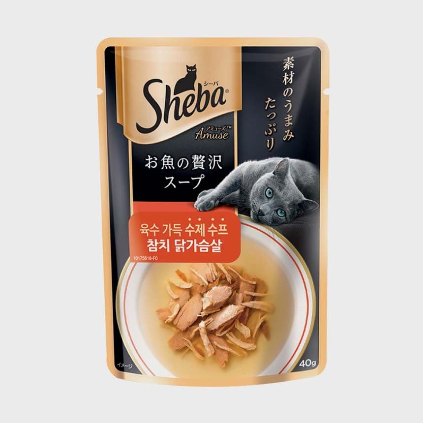 쉬바 캣 수제수프 참치 닭가슴살 40g