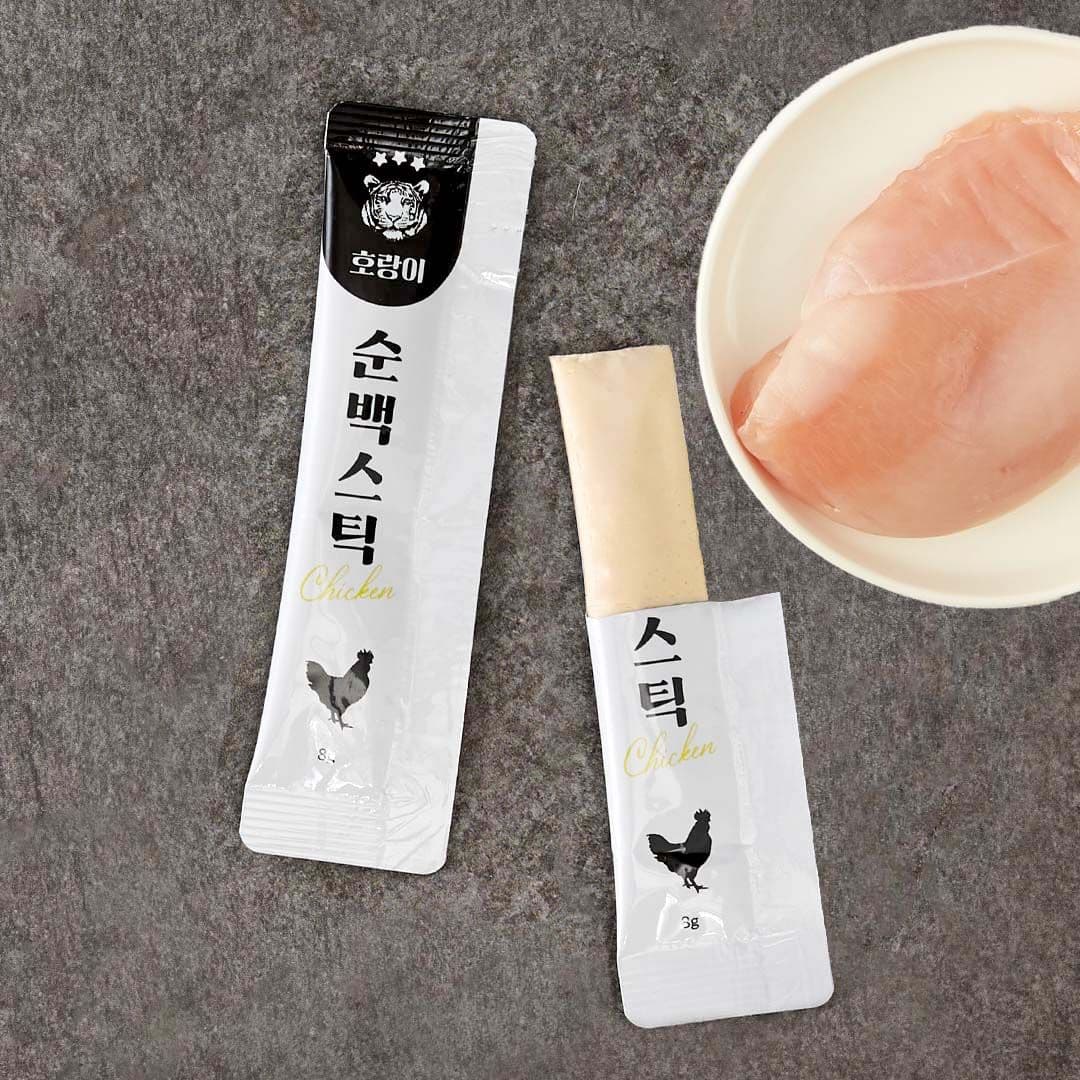[체험팩] 호랑이 순백스틱 닭 8g*1p