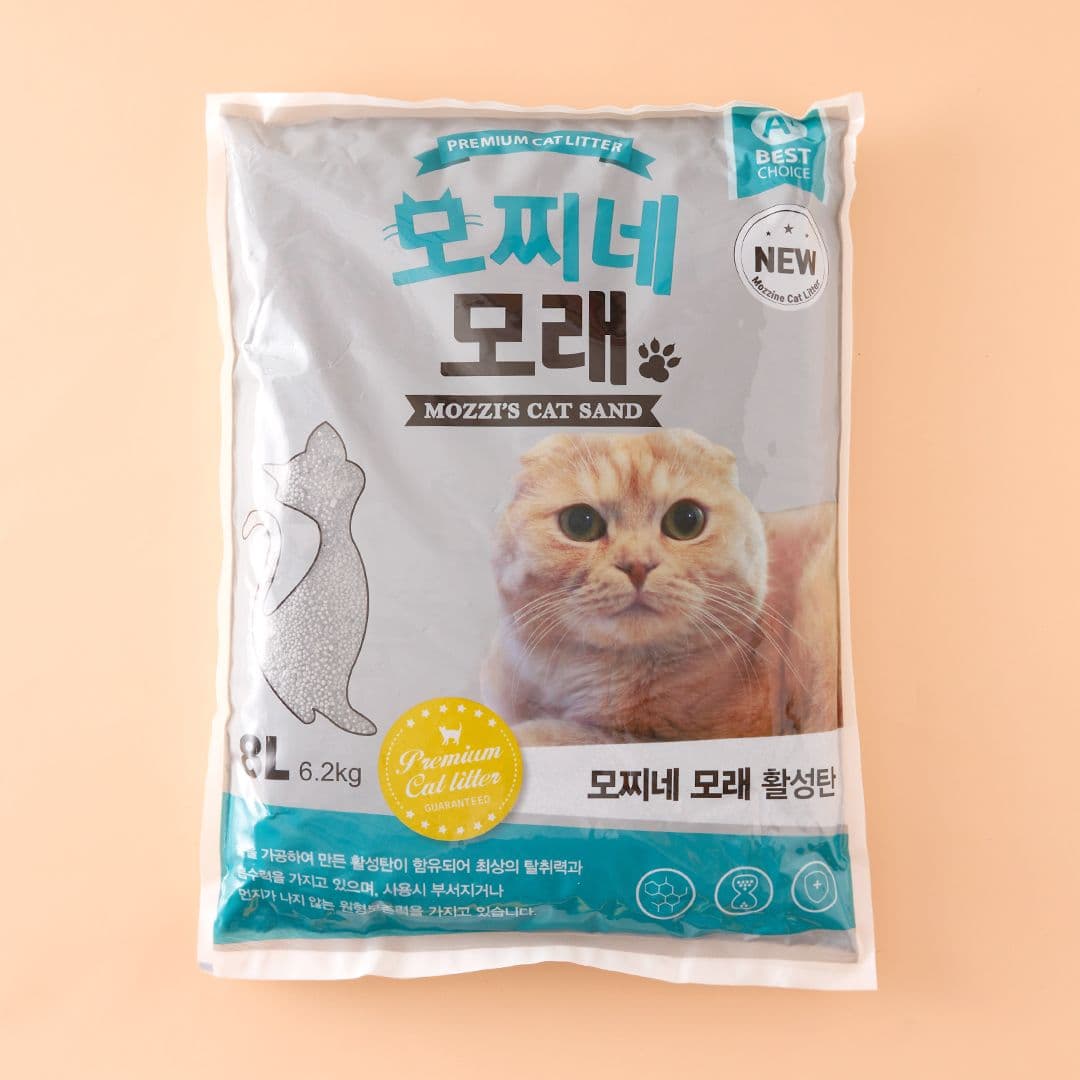 모찌네 모래 벤토나이트 활성탄 8L