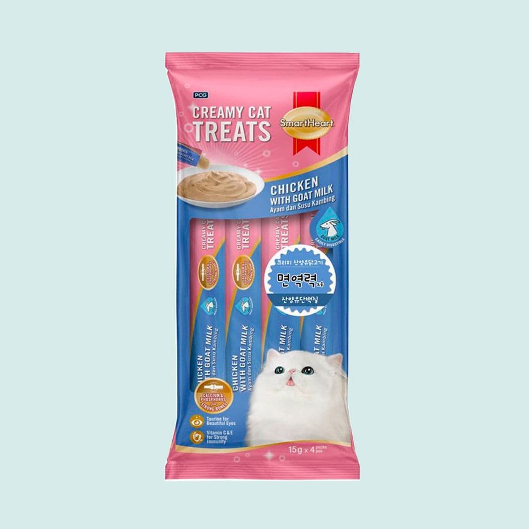 스마트하트골드 캣 기능성 크리미츄르 면역력 산양유&amp;닭고기 15g*4p