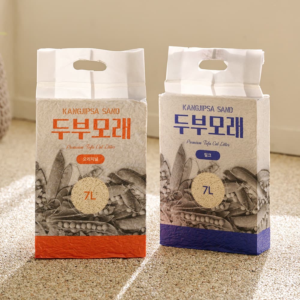 [무료배송][4개] 강집사 샌드 두부모래 오리지널/밀크 7L
