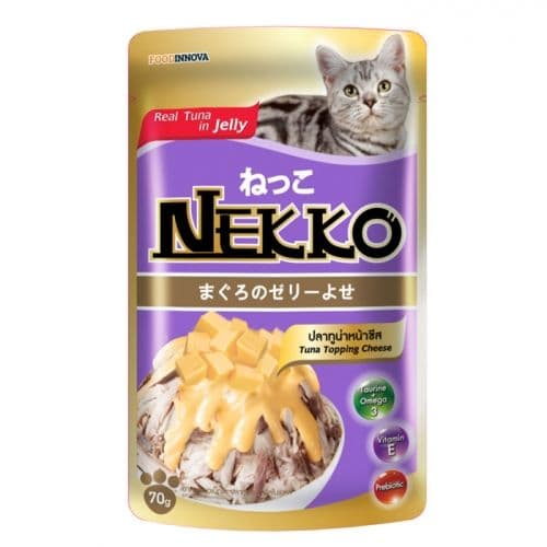 NEKKO 캣 참치&amp;치즈 토핑 파우치 70g