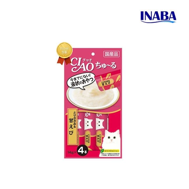 이나바 챠오츄르 고양이간식 (sc-142) 닭가슴살&amp;새우 56g