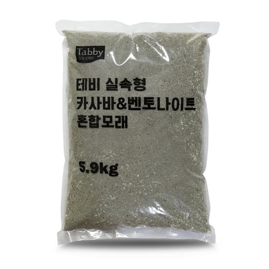 테비 실속형 카사바&amp;벤토나이트 혼합 5.9kg 고양이모래