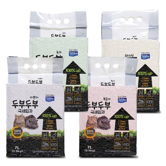 NEW 테비토퍼 두부두부 극세입자 7L 고양이모래