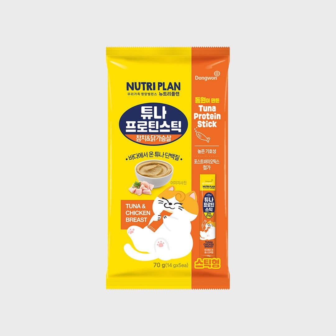 뉴트리플랜 튜나프로틴스틱 참치&amp;닭가슴살 14g*5p
