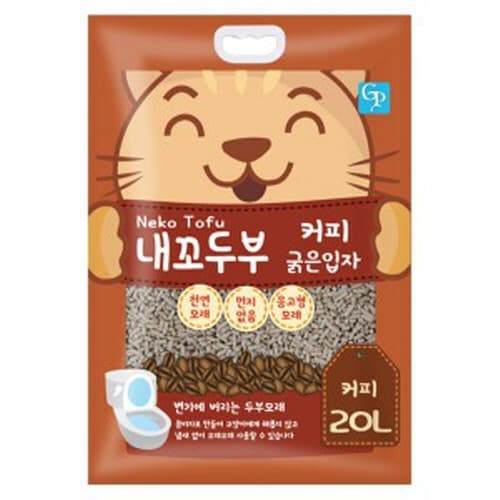 퀸펫 내꼬두부 굵은입자 20L- 커피 (고양이모래 대용량)