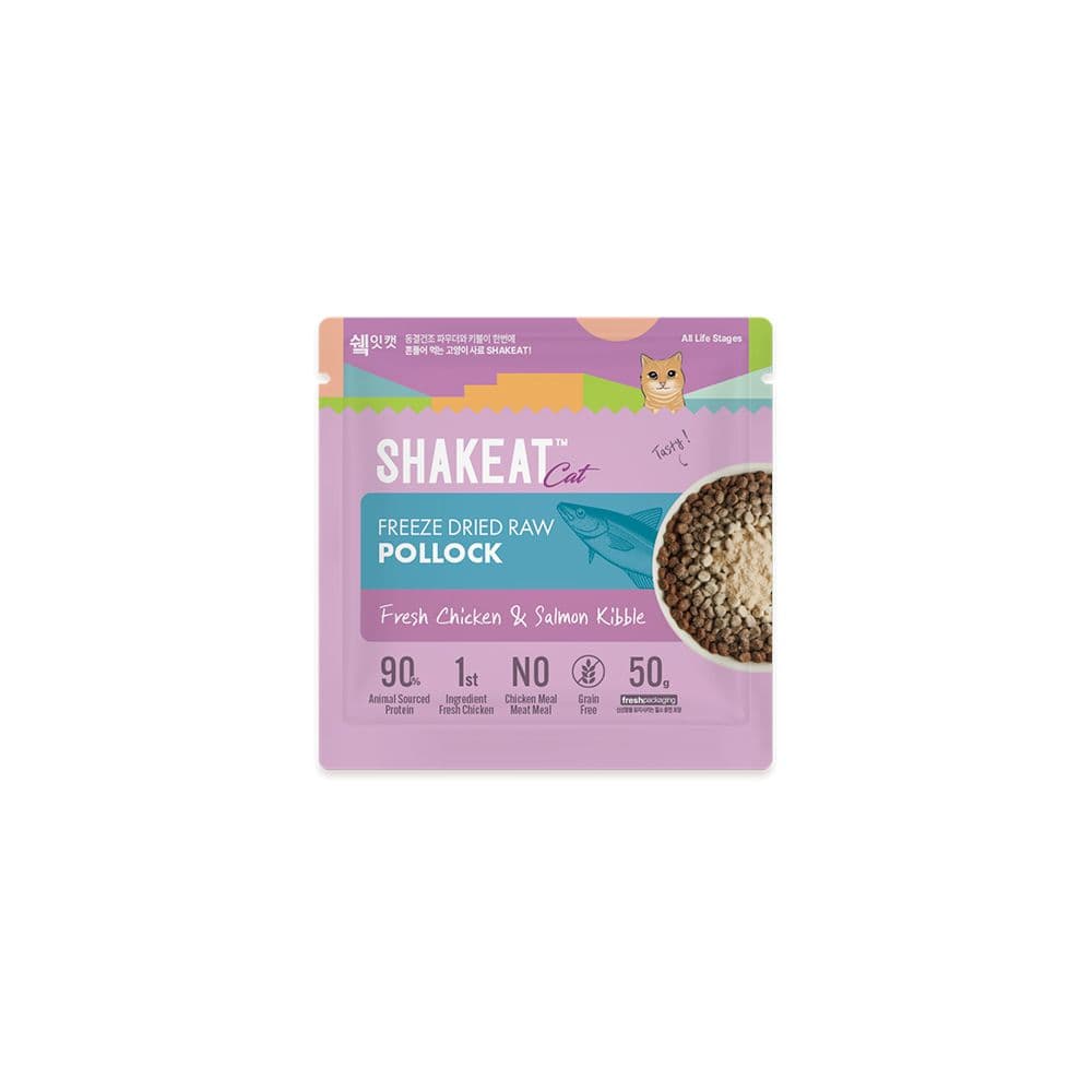 [사료샘플] 쉨잇 캣 동결건조 북어와 프레시 치킨&amp;살몬 키블 50g