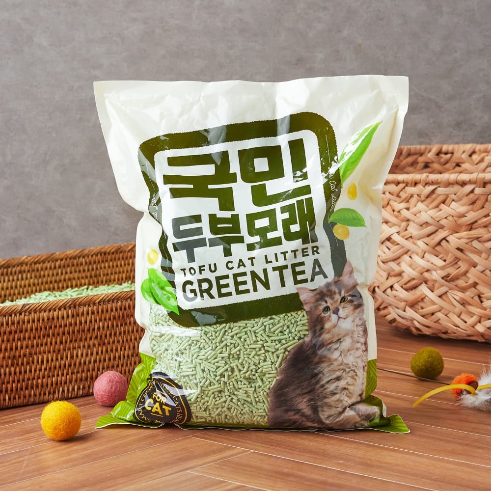 몰리스 고양이 두부모래 3kg (녹차)