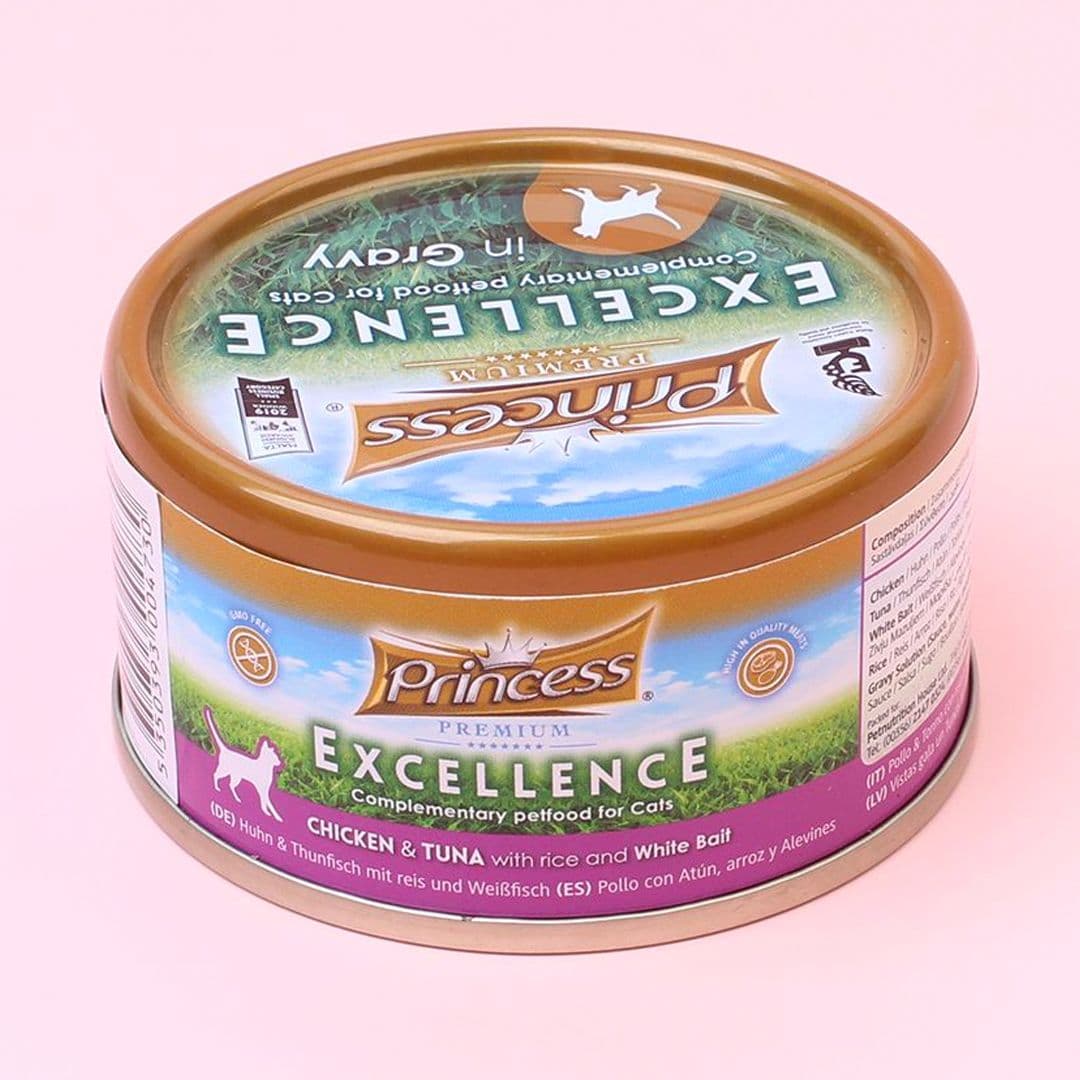 프린세스 캣 프리미엄 엑설런스 치킨&amp;튜나&amp;흰살생선 캔 70g