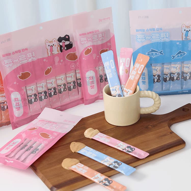 페네핏 기능성 원료 쮸르핏 스틱 연어맛 12g*5p