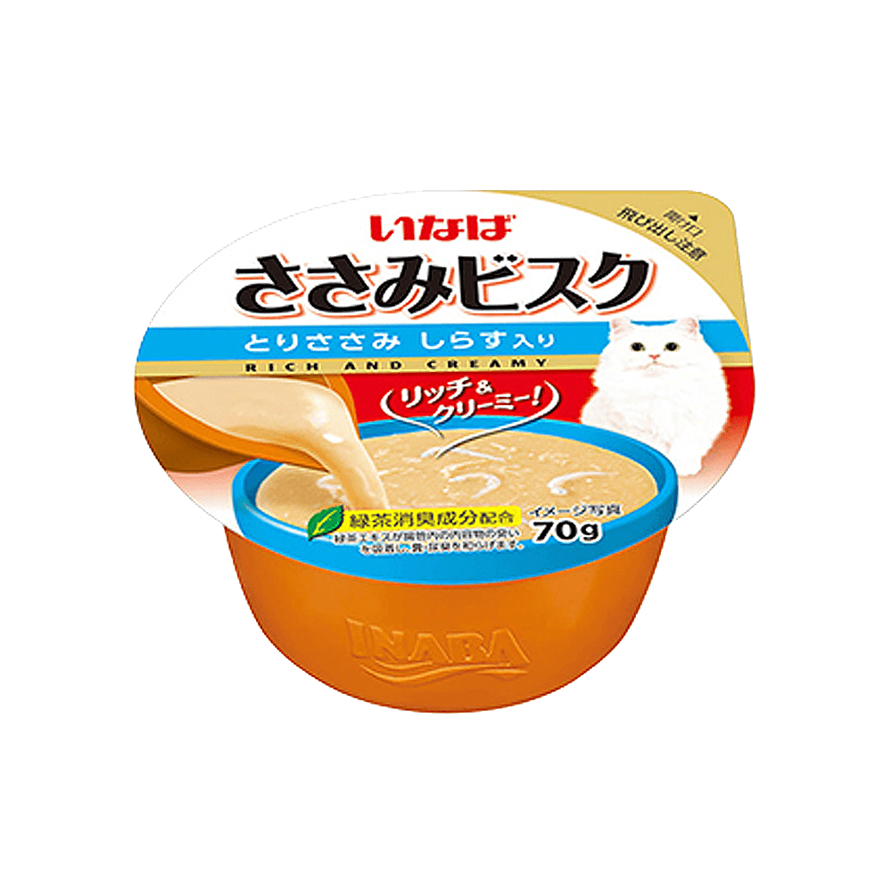 이나바 비스크컵 고양이간식 닭가슴살 치어 70g 1개