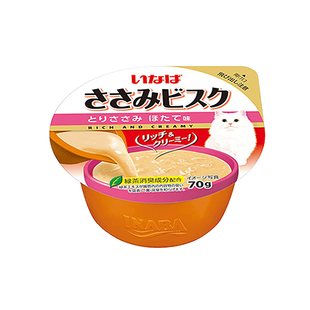 이나바 비스크컵 고양이간식 닭가슴살 가리비 70g 1개
