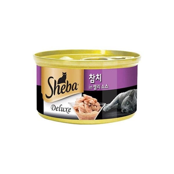 쉬바 고양이 간식 캔 참치와 젤리소스 85g