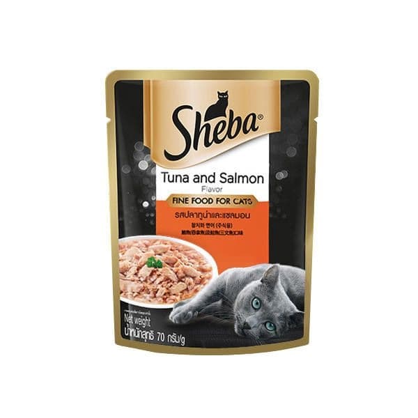쉬바 고양이 습식 파우치 참치+연어 70g