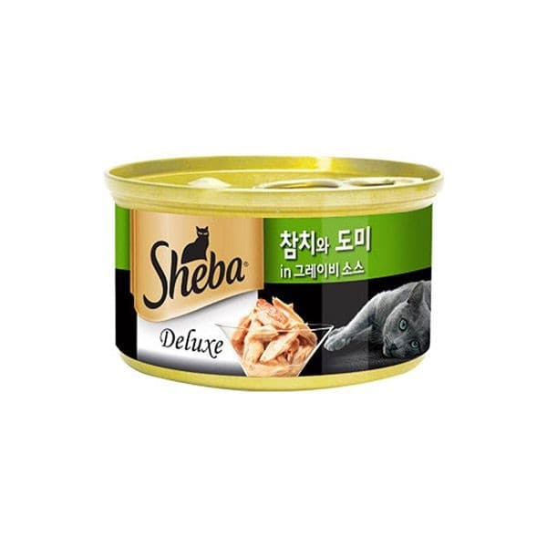 쉬바 고양이 간식 캔 참치+도미 85g
