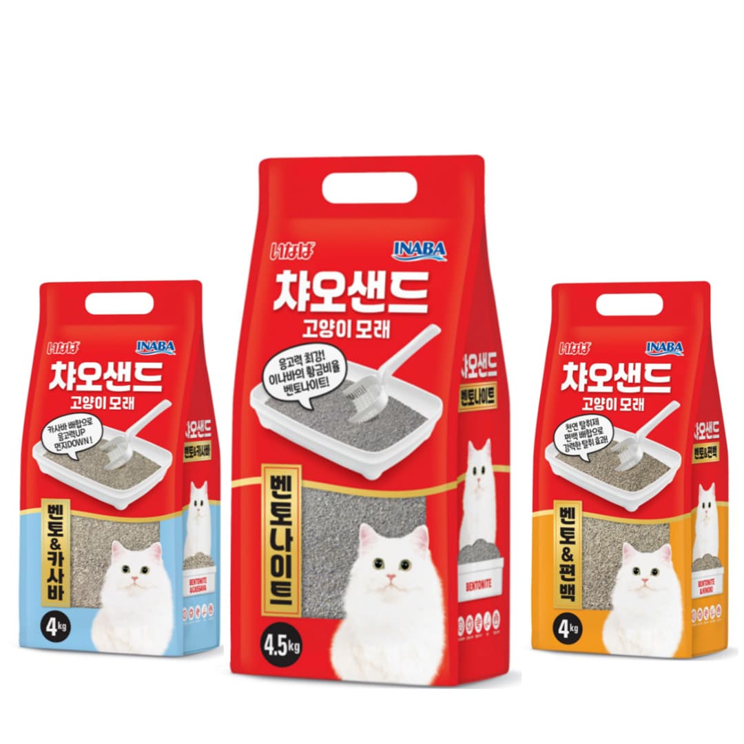 이나바 챠오샌드 고양이 벤토나이트+카사바 모래 4kg