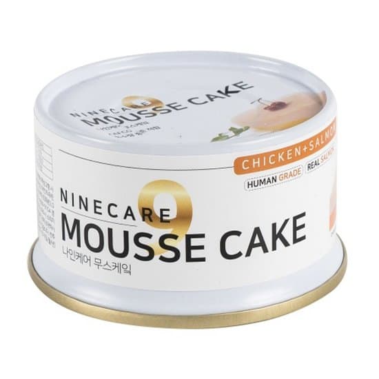 나인케어 무스케이크 치킨&amp;연어 80g 고양이캔
