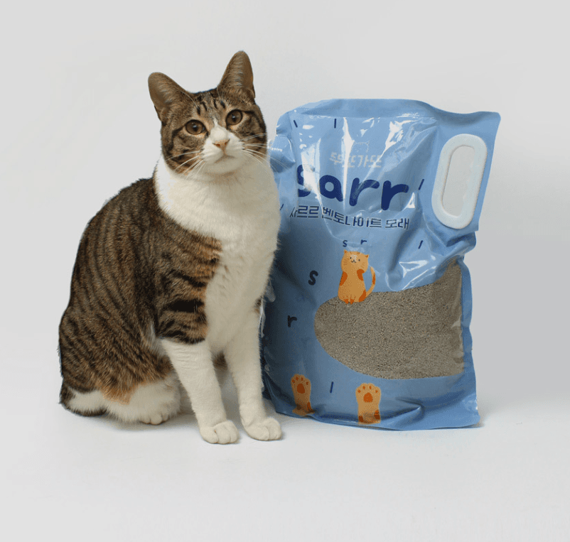 고양이 모래 먼지날림 탈취 제습 응고 가는입자 벤토나이트 모래 6kg